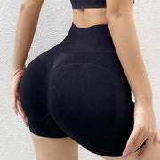 1pc High Waist Yoga Shorts for Women - Breathable & Supportive Nylon Blend, Quick-Dry Athletic Shorts for Running & Fitness