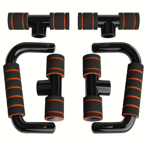 1 Pair Ergonomic Push-Up Bars for Men - Non-Slip, Portable Strength Training Stands with Textured Grip, 136.08 KG Capacity, Ideal for Home & Gym Workouts, Easy Assembly, Gym Accessories