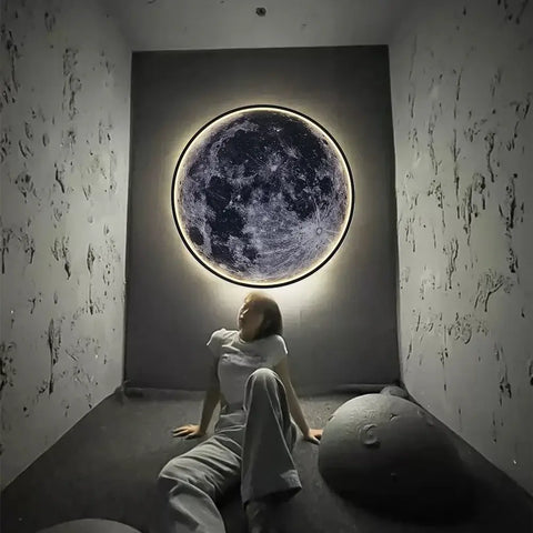 Modern Moon Wall Lamp Led Ceiling Lamps Bedroom Bedside Living Room Lamp Decor Home Indoor Lighting Lustre Dimmable Wall Lights