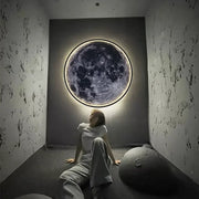 Lámpara de pared moderna Moon: iluminación elegante y regulable para un ambiente acogedor