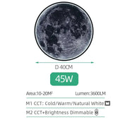 Lámpara de pared moderna Moon: iluminación elegante y regulable para un ambiente acogedor