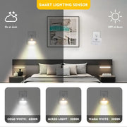 LED Night Light EU Plug In Smart Motion Sensor Light 220V Wall Lamp for Home Aisle WC Hallway Stair Kitchen Bedroom Night Lamp