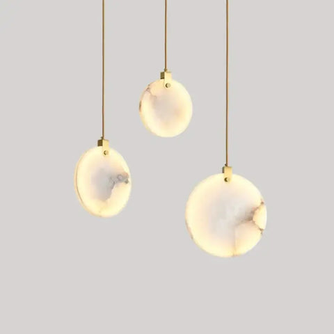 Led Marble Pendant Lights Bedroom Bedside Kitchen Hanging Lamp Stairs Stone Modern Round Decoration Ceiling Chandeliers Lustres