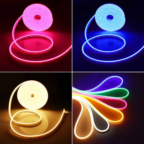 12V Neon Light LED Strip Waterproof Rope Silicone Tube Neon Sign Flexible Lamp Home Decoration DC female Interface 1M-5M