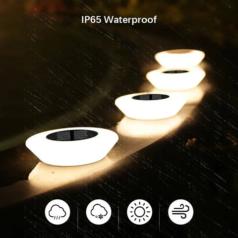 1/4PCS Solar Outdoor Lights,14LED Waterproof Lawn Lamp,360° Floor Lighting  for Garden,Yard,Driveway,Patio,Camping,Summer Decor