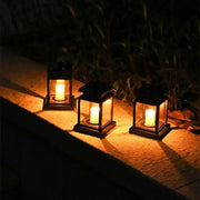 1 PC Garden Decor Outdoor Solar Lights Retro Palace Lantern Lights Hanging Candle Lamps Landscape Lighting Floor Lights