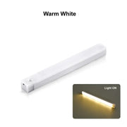 Motion Sensor Wireless LED Night Light USB Rechargeable Long Strip Bar Lamp for Kitchen Cabinet Wardrobe Bedside Staircase Tube