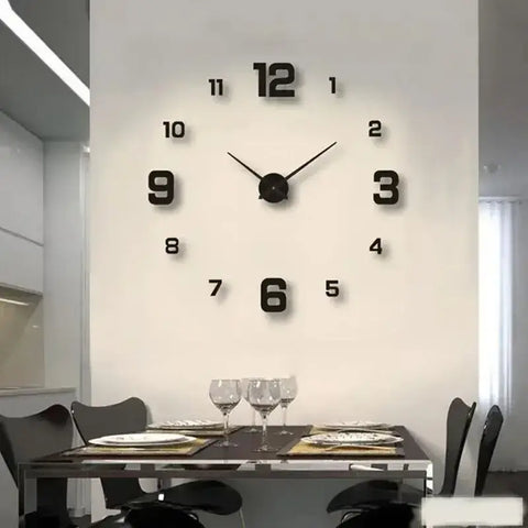 🕰️ Frameless DIY Wall Clock – Stylish & Silent Home Decoration