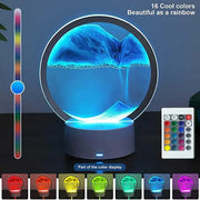 🌊 LED RGB Sandscape Lamp – 3D Moving Sand Art Night Light with 16 Colors & Remote