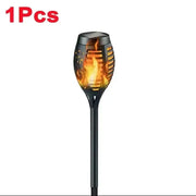 4/2/1Pcs Solar Flame Lights Torch Flickering Light Waterproof Garden Decoration Outdoor Lawn Tiki Led Path Yard Patio Floor Lamp