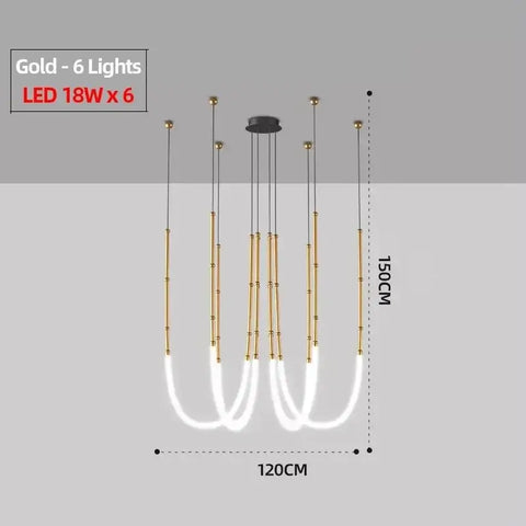 Nordic Modern  Art Line Led Pendant Lights Hanging Lamp For Dinning Room/Living Room Home Art Decoration Light Fixture