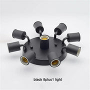 Minimalist Ceramic Holder E27 Ceiling Lights Gold Chrome White Black Simple 3/4/5/6/7/8 Heads Ceiling Lighting Fixture