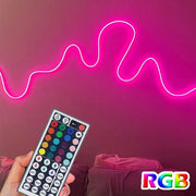 🌈 USB LED Neon Rope Lights – Flexible & Color-Changing RGB Strip for Gaming & Home Decor