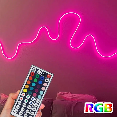 🌈 Luces LED de neón con USB: tira RGB flexible que cambia de color para juegos y decoración del hogar