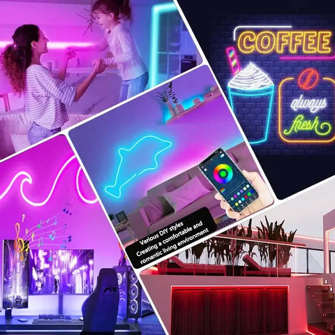 RGB Neon LED Strip – Smart, Flexible & Waterproof Lighting for Home Decor