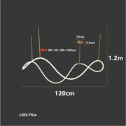 Modern Long Hose Led Ceiling Chandelier for Table Dining Room Kitchen Bar Pendant Lighting Suspension Design Lusters Luminaires