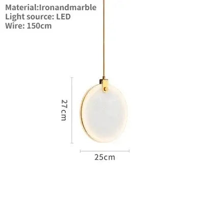 Led Marble Pendant Lights Bedroom Bedside Kitchen Hanging Lamp Stairs Stone Modern Round Decoration Ceiling Chandeliers Lustres