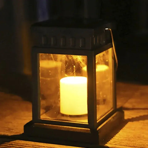 1 PC Garden Decor Outdoor Solar Lights Retro Palace Lantern Lights Hanging Candle Lamps Landscape Lighting Floor Lights