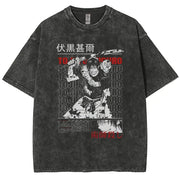 Anime Jujutsu Kaisen Gojo Satoru T Shirts Washed Men Women Cotton Harajuku T-Shirts Ryomen Sukuna Retro for Men Women Tops Tees