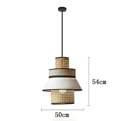 2024 Wabi Sabi Pendant Lights Minimalist Cloth Rattan Lamp Living Room Dining Room Kitchen Decor Suspension Restaurant Lamps