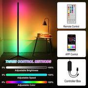 🌈 Lampadaire d'angle intelligent Tuya RGB de 160 cm - Éclairage d'ambiance moderne pour la maison et les jeux 