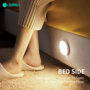 COTECi Smart LED Sensor Night Linkage Motion Light Rechargeable Wireless Magnetic Induction Lamp Wall Home Bedroom Kitchen