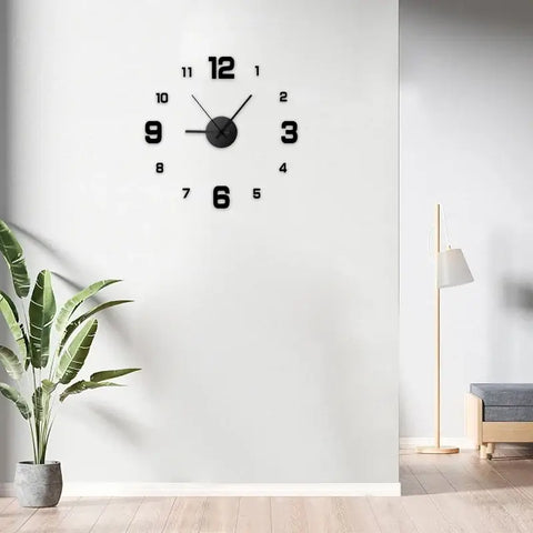 🕰️ Horloge murale DIY sans cadre – Décoration d’intérieur élégante et silencieuse 