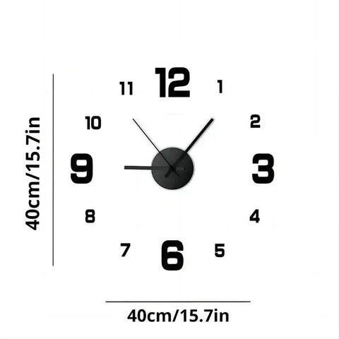 🕰️ Horloge murale DIY sans cadre – Décoration d’intérieur élégante et silencieuse 