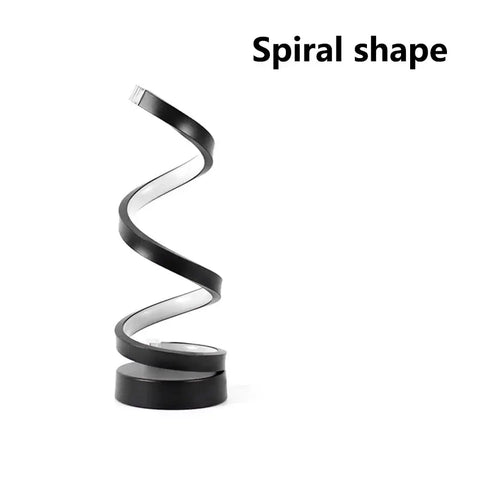 🌟 Lampe de table LED en spirale moderne – Éclairage élégant et fonctionnel pour n'importe quel espace