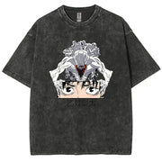 Anime Jujutsu Kaisen Gojo Satoru T Shirts Washed Men Women Cotton Harajuku T-Shirts Ryomen Sukuna Retro for Men Women Tops Tees