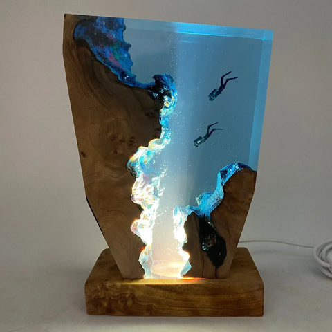 🌊 New Seabed World Resin Table Lamp – A Mystical Underwater Glow for Your Space