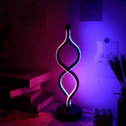 Lámpara de escritorio USB con forma de espiral creativa: una solución de iluminación decorativa única