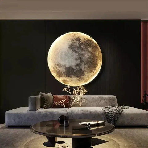 Moon Wall Lamp Aisle Corridor Mural Art Design Foyer Hallway Gallery Background Decoration Kid Bedroom Bedside Led Celing Light