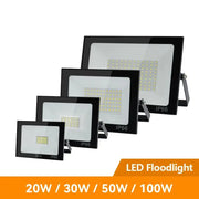 LED Flood Light Spotlight AC220V 100W 50W IP66 Waterproof LED Black Shell Garden Street Gate Wall Floodlights