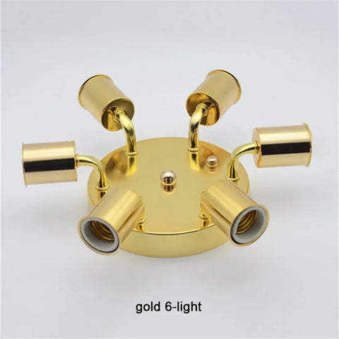 Minimalist Ceramic Holder E27 Ceiling Lights Gold Chrome White Black Simple 3/4/5/6/7/8 Heads Ceiling Lighting Fixture