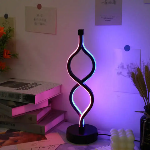 Creative Twist Shape USB Desk Lamp – A Unique Decorative Lighting Solution