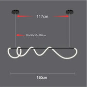 Modern Long Hose Led Ceiling Chandelier for Table Dining Room Kitchen Bar Pendant Lighting Suspension Design Lusters Luminaires