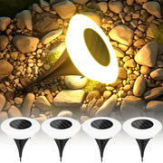 1/4PCS Solar Outdoor Lights,14LED Waterproof Lawn Lamp,360° Floor Lighting  for Garden,Yard,Driveway,Patio,Camping,Summer Decor