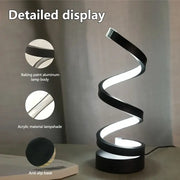 🌟 Lampe de table LED en spirale moderne – Éclairage élégant et fonctionnel pour n'importe quel espace